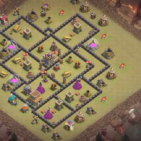 TH8 war CWL base layout with copy link for Clash of Clans, layout #178