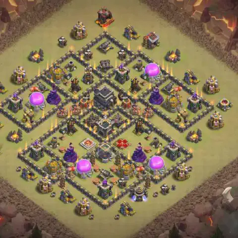 TH9 anti lavaloon anti 3-star war base layout #233