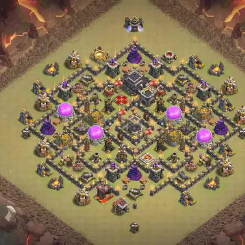 TH9 anti dragon cwl war base layout #235