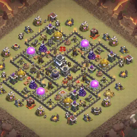 TH9 anti lavaloon cwl war base layout #238