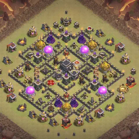 TH9 anti air cwl war base layout #253